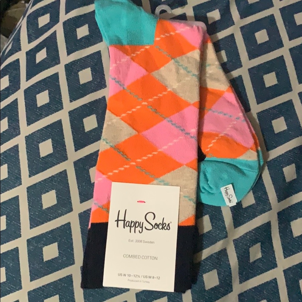Happy Socks Mens Argyle L 8-12